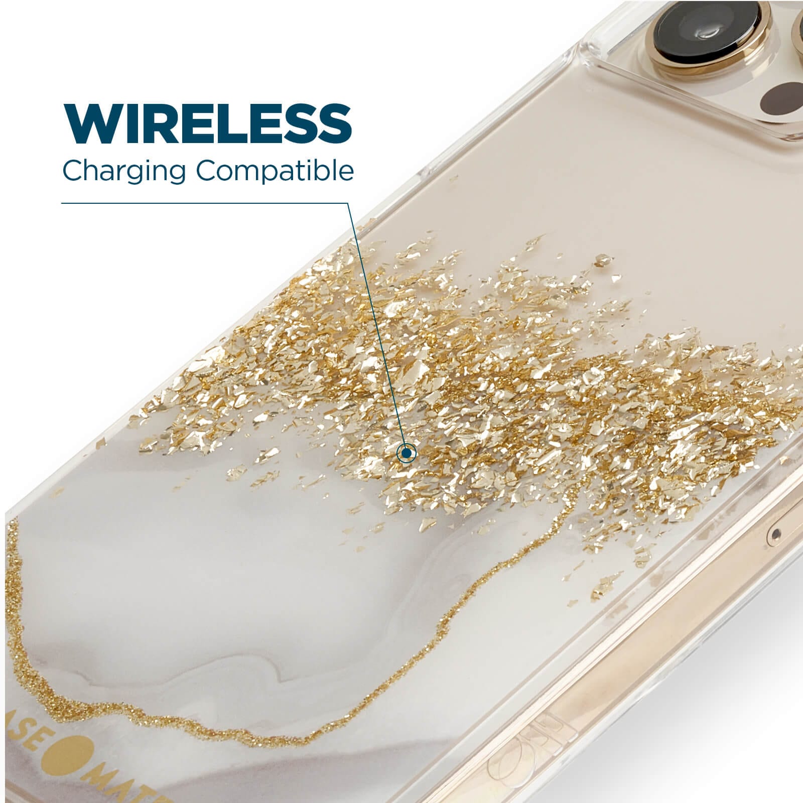 Wireless charging compatible. color::Karat Marble