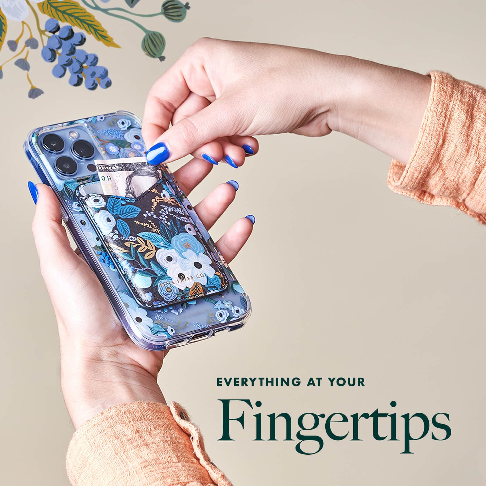 EVERYTHING AT YOUR FINGERTIPS. COLOR::GARDEN PARTY BLUE