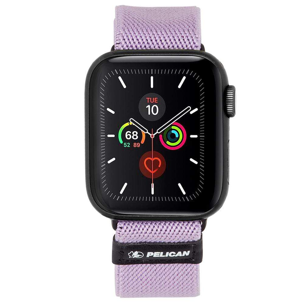 Front of watch face with Pelican Protector Band. color::Mauve Purple