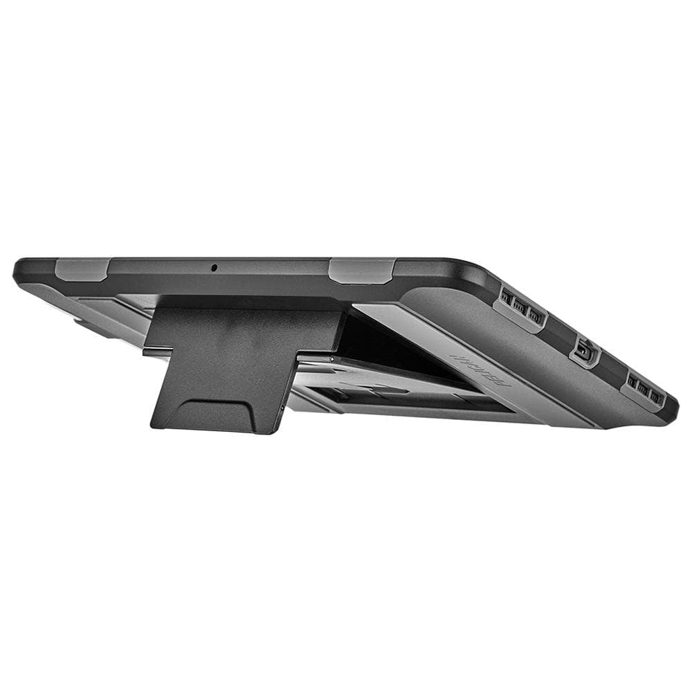 iPad Pro 12.9" propped up on built in kickstand. color::Black/Gray