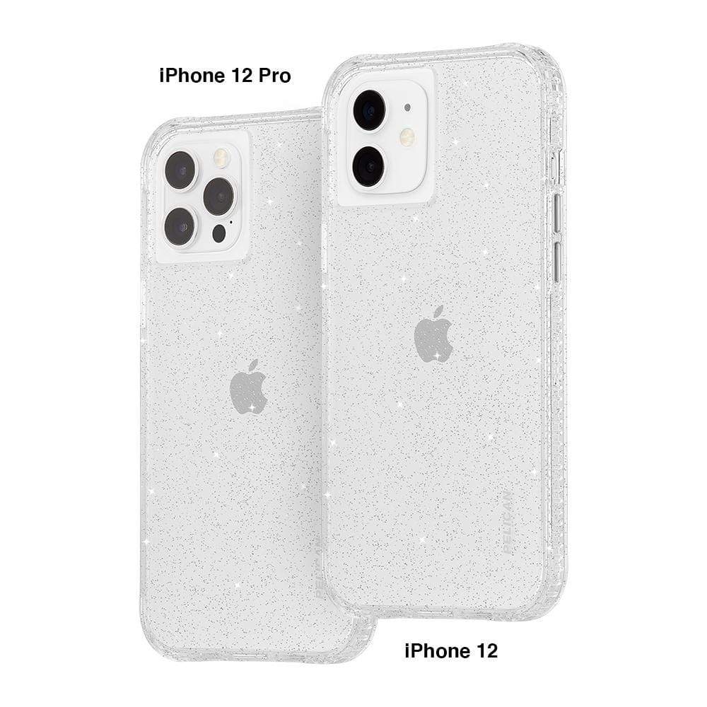iPhone 12 Clear Case - Sparkle Glitter Design