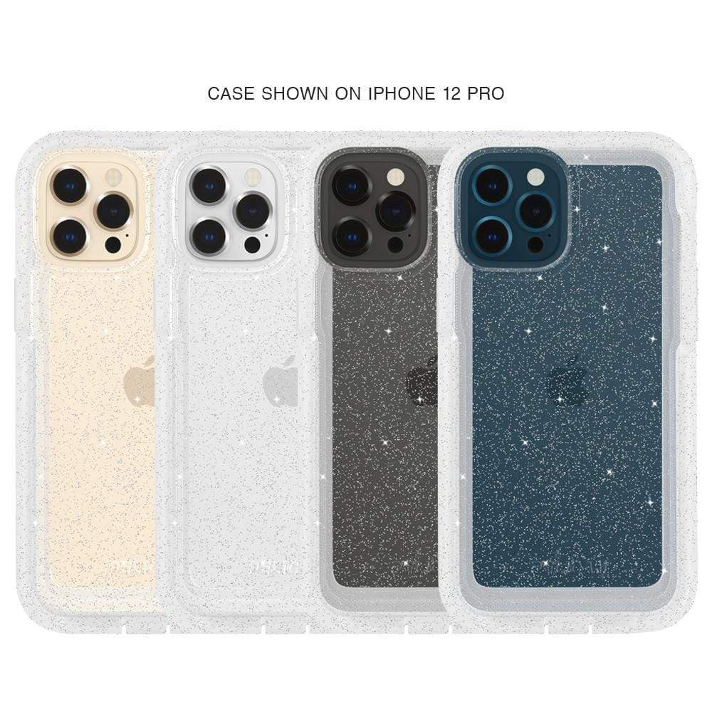 Case shown on iPhone 12 Pro. color::Sparkle