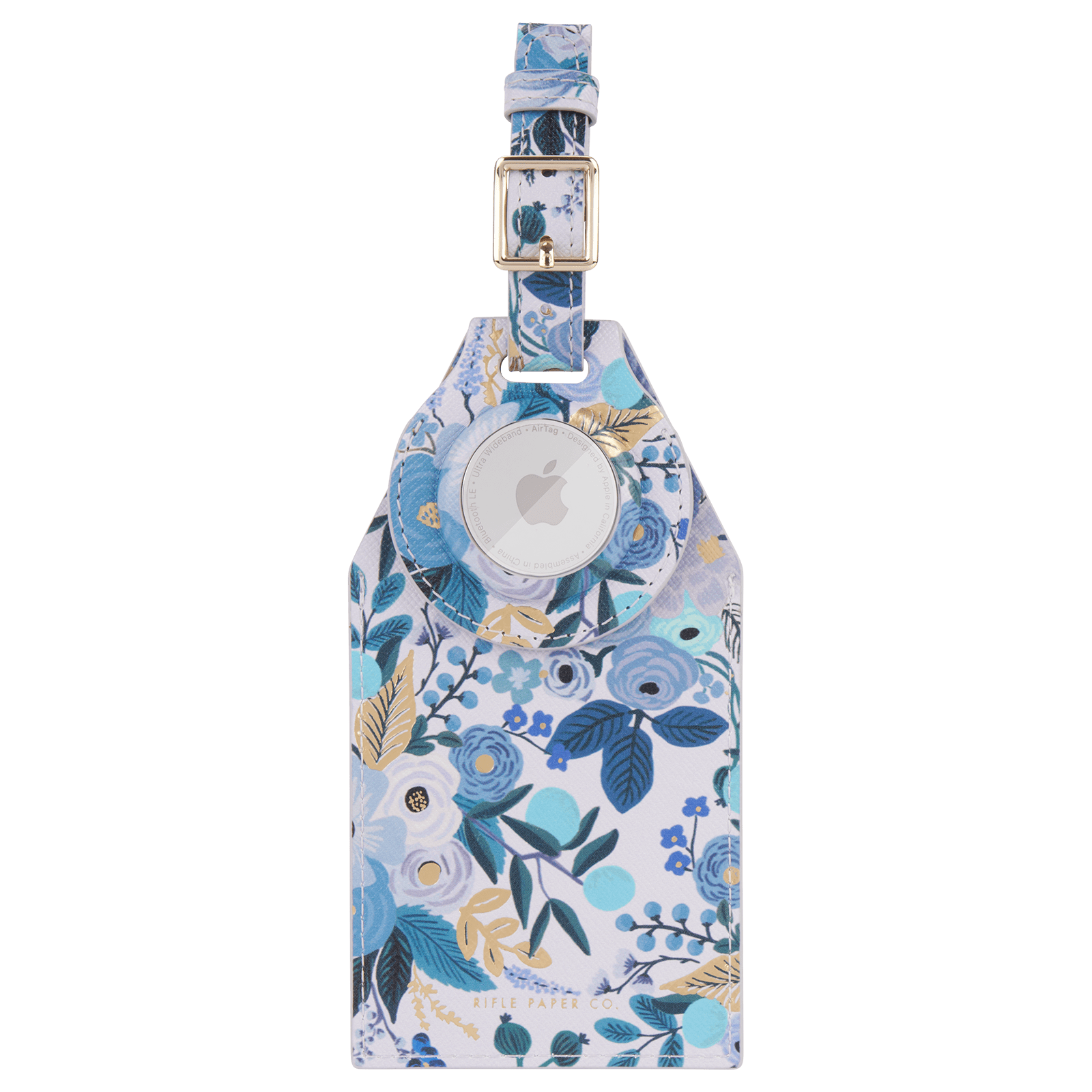 Rifle Paper Co. Luggage Tag for AirTags (Garden Party Blue) - AirTag Case