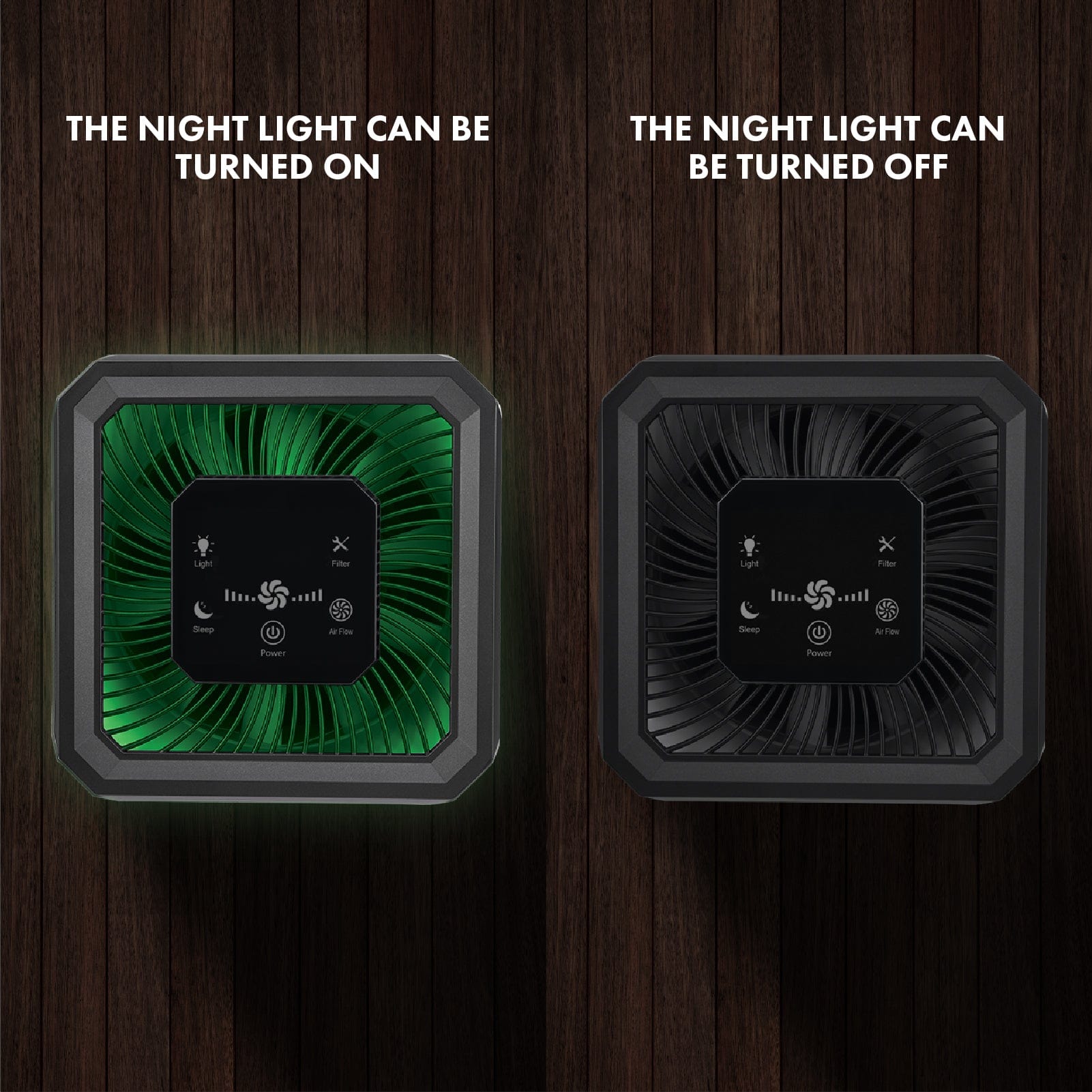 The night light can be turned on or turned off